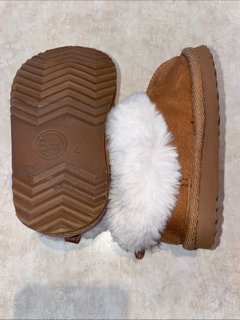 Pink Slip-On Clogs with Brown Faux-Fur Lined Slippers - Picture 3 of 5